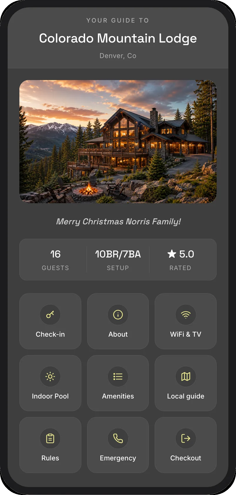 Welcome guide — Colorado Mountain Lodge, Denver